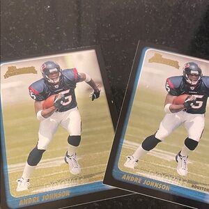 Andre Johnson Rookie Football Cards - Blue, White